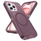 For iPhone 16 Pro Life Waterproof Rugged MagSafe Magnetic Phone Case(Purple+Pink) - 2