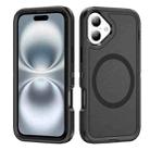 For iPhone 16 Plus Life Waterproof Rugged MagSafe Magnetic Phone Case(Black) - 1