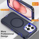 For iPhone 16 Plus Life Waterproof Rugged MagSafe Magnetic Phone Case(Dark Blue+Royal Blue) - 3