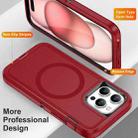 For iPhone 15 Pro Life Waterproof Rugged MagSafe Magnetic Phone Case(Red) - 3