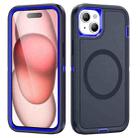 For iPhone 14 Plus / 15 Plus Life Waterproof Rugged MagSafe Magnetic Phone Case(Dark Blue+Royal Blue) - 1