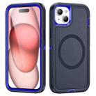 For iPhone 15 Life Waterproof Rugged MagSafe Magnetic Phone Case(Dark Blue+Royal Blue) - 1