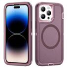 For iPhone 14 Pro Life Waterproof Rugged MagSafe Magnetic Phone Case(Purple+Pink) - 1