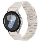 For Samsung Galaxy Watch 7 / 6 / 5 / 4 Bamboo Magnetic Quick Release Metal Watch Band(Starlight) - 1