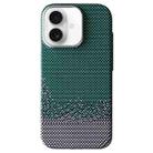 For iPhone 16 Plus Metal Lens Protection Frame MagSafe PC Phone Case(Sand Green) - 1