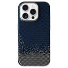 For iPhone 13 Pro Max Metal Lens Protection Frame MagSafe PC Phone Case(Sand Blue) - 1