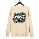 Alphabet Printed Casual Loose Round Neck Sweatshirt Print On Your Demand, Size:XS(Khaki) - 1