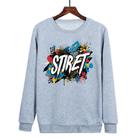 Alphabet Printed Casual Loose Round Neck Sweatshirt Print On Your Demand, Size:S(Grey) - 1