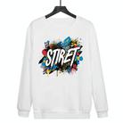 Alphabet Printed Casual Loose Round Neck Sweatshirt Print On Your Demand, Size:L(White) - 1