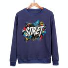 Alphabet Printed Casual Loose Round Neck Sweatshirt Print On Your Demand, Size:XXL(Navy Blue) - 1