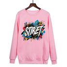Alphabet Printed Casual Loose Round Neck Sweatshirt Print On Your Demand, Size:XXL(Pink) - 1