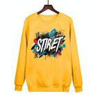 Alphabet Printed Casual Loose Round Neck Sweatshirt Print On Your Demand, Size:XXL(Yellow) - 1