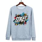 Alphabet Printed Casual Loose Round Neck Sweatshirt Print On Your Demand, Size:XXL(Grey) - 1