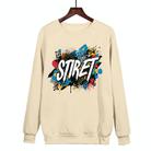 Alphabet Printed Casual Loose Round Neck Sweatshirt Print On Your Demand, Size:XXXL(Khaki) - 1