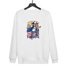 Boy Printed Casual Loose Round Neck Sweatshirt Print On Your Demand, Size:XS(White) - 1