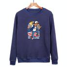 Boy Printed Casual Loose Round Neck Sweatshirt Print On Your Demand, Size:S(Navy Blue) - 1