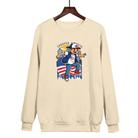 Boy Printed Casual Loose Round Neck Sweatshirt Print On Your Demand, Size:S(Khaki) - 1