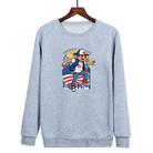 Boy Printed Casual Loose Round Neck Sweatshirt Print On Your Demand, Size:L(Grey) - 1