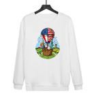 Balloon Printed Casual Loose Round Neck Sweatshirt Print On Your Demand, Size:XS(White) - 1