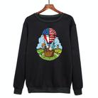 Balloon Printed Casual Loose Round Neck Sweatshirt Print On Your Demand, Size:S(Black) - 1