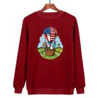 Balloon Printed Casual Loose Round Neck Sweatshirt Print On Your Demand, Size:L(Wine Red) - 1