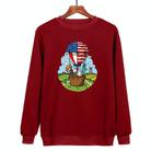 Balloon Printed Casual Loose Round Neck Sweatshirt Print On Your Demand, Size:XXXL(Wine Red) - 1