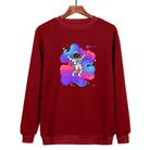 Astronaut Printed Casual Loose Round Neck Sweatshirt Print On Your Demand, Size:XS(Wine Red) - 1