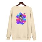 Astronaut Printed Casual Loose Round Neck Sweatshirt Print On Your Demand, Size:XS(Khaki) - 1