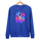 Astronaut Printed Casual Loose Round Neck Sweatshirt Print On Your Demand, Size:XS(Blue) - 1