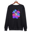Astronaut Printed Casual Loose Round Neck Sweatshirt Print On Your Demand, Size:XL(Black) - 1