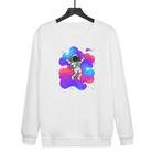 Astronaut Printed Casual Loose Round Neck Sweatshirt Print On Your Demand, Size:XXXL(White) - 1