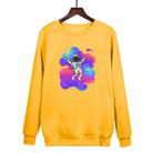 Astronaut Printed Casual Loose Round Neck Sweatshirt Print On Your Demand, Size:XXXL(Yellow) - 1