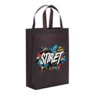 Alphabet Printed Non-woven Fabric Bag Print On Your Demand, Size:35x25x10cm(Coffee) - 1