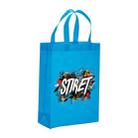 Alphabet Printed Non-woven Fabric Bag Print On Your Demand, Size:35x25x10cm(Sky Blue) - 1