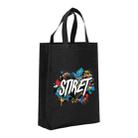 Alphabet Printed Non-woven Fabric Bag Print On Your Demand, Size:38x30x10cm(Black) - 1