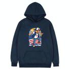 Boy Printed Fleece Hooded Sweatshirt Print On Your Demand, Size:XS(Navy Blue) - 1