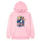Boy Printed Fleece Hooded Sweatshirt Print On Your Demand, Size:S(Pink) - 1