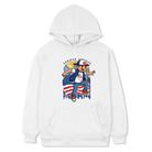 Boy Printed Fleece Hooded Sweatshirt Print On Your Demand, Size:M(White) - 1