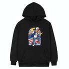 Boy Printed Fleece Hooded Sweatshirt Print On Your Demand, Size:L(Black) - 1