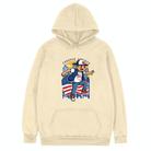 Boy Printed Fleece Hooded Sweatshirt Print On Your Demand, Size:XL(Khaki) - 1