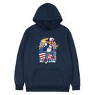 Boy Printed Fleece Hooded Sweatshirt Print On Your Demand, Size:XXL(Navy Blue) - 1
