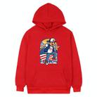Boy Printed Fleece Hooded Sweatshirt Print On Your Demand, Size:XXXL(Red) - 1