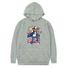 Boy Printed Fleece Hooded Sweatshirt Print On Your Demand, Size:XXXL(Grey) - 1