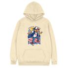 Boy Printed Fleece Hooded Sweatshirt Print On Your Demand, Size:XXXL(Khaki) - 1