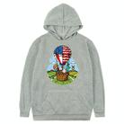 Balloon Printed Fleece Hooded Sweatshirt Print On Your Demand, Size:XS(Grey) - 1