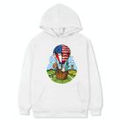 Balloon Printed Fleece Hooded Sweatshirt Print On Your Demand, Size:S(White) - 1