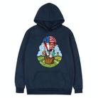 Balloon Printed Fleece Hooded Sweatshirt Print On Your Demand, Size:S(Navy Blue) - 1