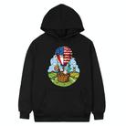 Balloon Printed Fleece Hooded Sweatshirt Print On Your Demand, Size:S(Black) - 1