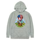 Balloon Printed Fleece Hooded Sweatshirt Print On Your Demand, Size:S(Grey) - 1
