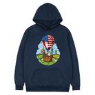 Balloon Printed Fleece Hooded Sweatshirt Print On Your Demand, Size:L(Navy Blue) - 1